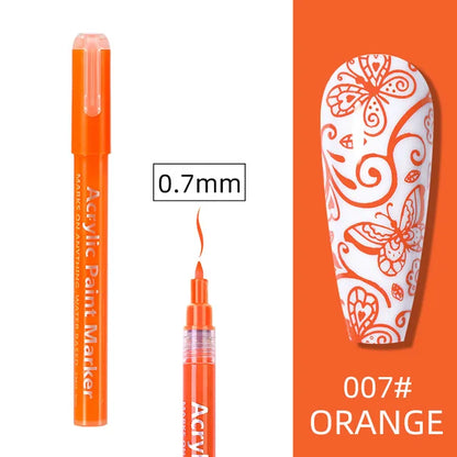 STYLO GRAFFITI NAIL ART ORANGE