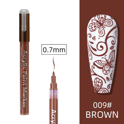 STYLO GRAFFITI NAIL ART MARRON