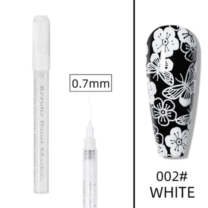 STYLO GRAFFITI NAIL ART BLANC