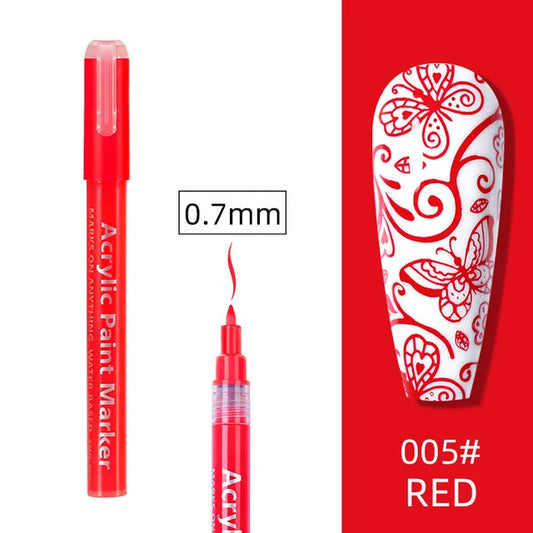 STYLO GRAFFITI NAIL ART ROUGE