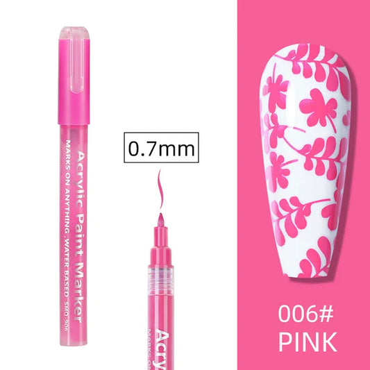 STYLO GRAFFITI NAIL ART ROSE