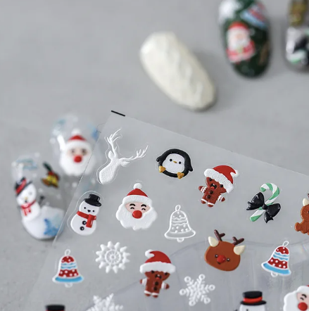 nail art motif noel christmas