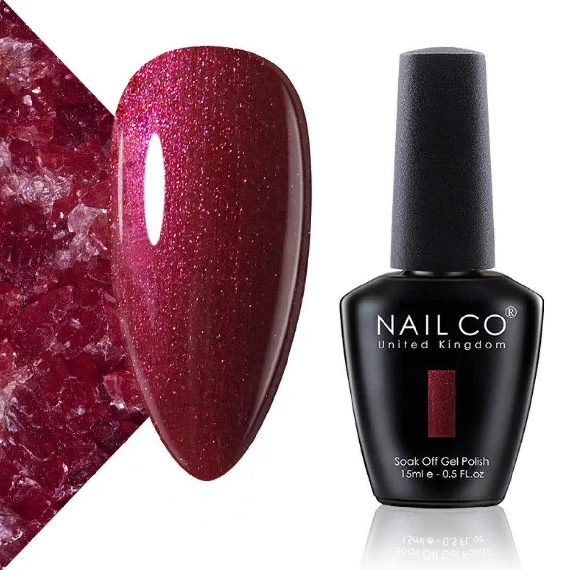 vernis en gel ruby scintillant soak off