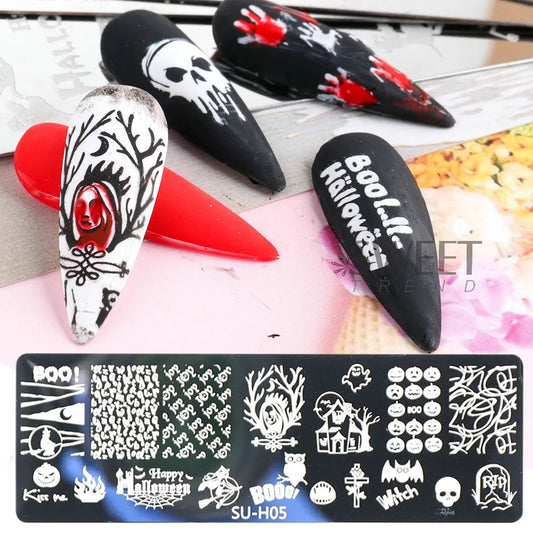 Placa de Stamping Halloween - Motivo 3