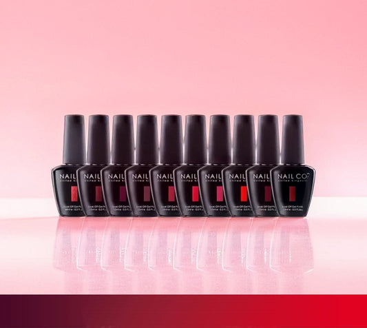 SET OF SEMI-PERMANENT GEL VARNISHES IN RED SHADES