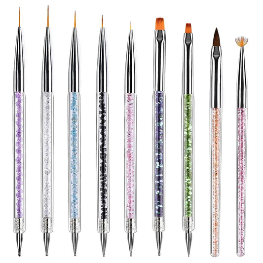 SET OF 9 NAIL ART BRUSHES