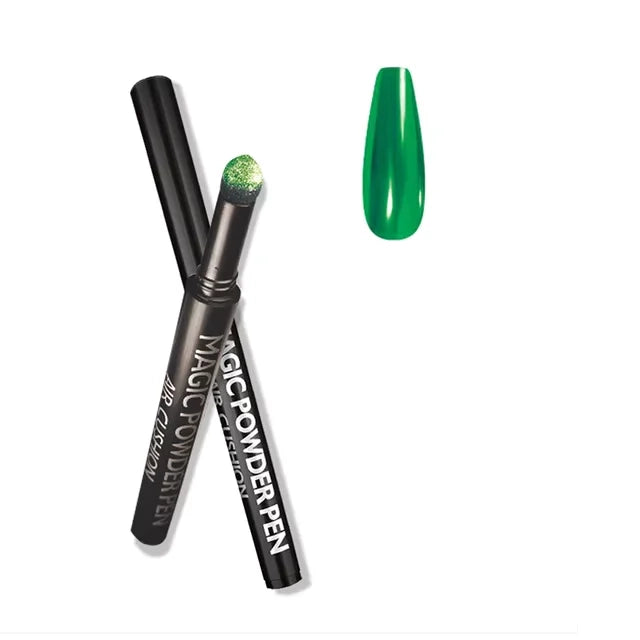 STYLO POUDRE VERT CHROME